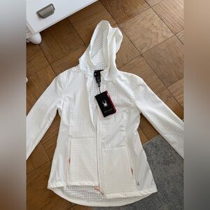 Spyder Active White Fleece-Lined Jacket